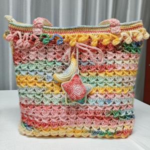 Factory Direct Sale Fashion <b>Large</b> Crocheted Handbag Rattan Crocheted Fashion Crocheted Bag Suitable for Shopping Travel - Product Image 3