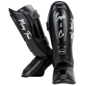 Móc đen & Vòng <span class=keywords><strong>l</strong></span>ặp đào tạo shinpads thiết kế tốt nhất đấm bốc Kickboxing bảo vệ ống chân Muay Thai bảo vệ ống chân & bảo vệ chân - Product Image 4