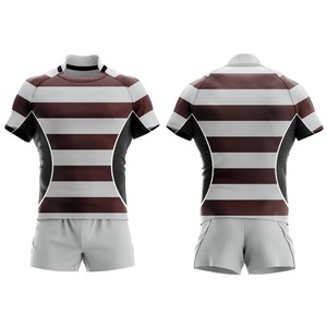 Dernier modèle Uniformes de rugby à sublimation sportive de qualité unique Uniforme de rugby à conception imprimée avec logo en polyester 100% - Product Image 1