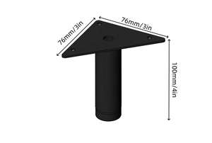High Quality Steel Triangle Bracket <b>Sofa</b> Foot Replacements Cabinet <b>Bed</b> Legs with Screws for Couch & Office - Product Image 4
