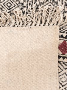 Haute qualité fait à la main multicolore brodé motif abstrait tapis laine coton mélange pour décor à la maison porte balcon lit salle de prière - Product Image 5