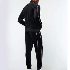 Survêtement d'hiver en daim et velours de haute qualité pour hommes, coupe ajustée, logo personnalisé, ensemble respirant Vente en ligne - Product Image 4