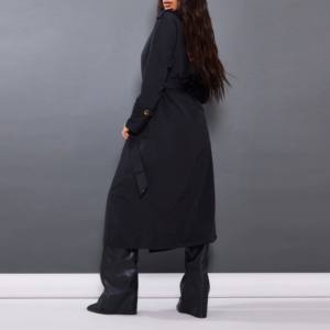 Gabardina informal de cuero genuino para mujer, moda de invierno 2024, transpirable, impermeable, a prueba de viento, acolchado, peso personalizado - Product Image 3