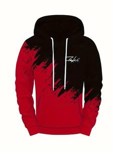 Sweat à capuche épais de haute qualité 500gsm sweat à capuche en éponge française sweat à capuche imprimé épaule tombante du Bangladesh - Product Image 3