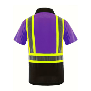 Hot Sale High Visibility Short Sleeve Hi Vis Work Reflective Safety Custom Hi Vis Polo <b>Shirt</b> - Product Image 6