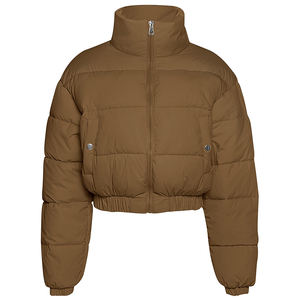 High Street femmes hiver doudoune luxe recadrée en cuir coupe-vent et imperméable en plein air chaud vêtements en gros - Product Image 1