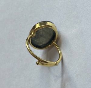 Anillo Vintage chapado en oro y plata de ley hecho a mano, Gema de ónix negro, ajuste de bisel de forma ovalada de 10mm, regalo de boda y Aniversario - Product Image 4