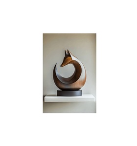 Gran escultura de madera para decoración de entrada del Hogar que muestra el patrimonio cultural con toque antiguo para el estilo interior - Product Image 1