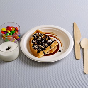 Contenedor de Alimentos Desechable a Prueba de Fugas de Bagazo con Múltiples Compartimentos para Bodas y Fiestas - Product Image 1