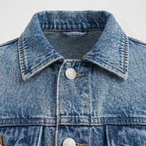Vestes en jean pour femmes de haute qualité, coupe ajustée, tendance automne, couleur personnalisée, vestes en jean longues surdimensionnées, streetwear élégant - Product Image 4