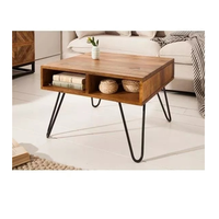 Table d'appoint/table basse moderne, écologique, de haute qualité et élégante pour la maison, le bureau, le salon, en bois et métal, personnalisable