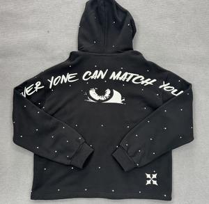 Sweat à capuche personnalisé 420 Gsm polaire 100% coton impression numérique de haute qualité poids lourd lavé à l'acide surdimensionné hiver ODM poche - Product Image 2