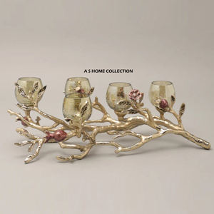 Porte-bougie de luxe élégant en aluminium moulé en forme de papillon pour la décoration intérieure et les mariages - Product Image 3