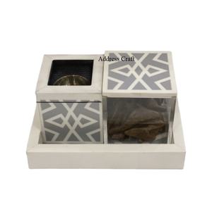 Usine prix de gros Bakhoor ensemble de brûleurs boîte acrylique plateau en résine résine Oud boîte décorative Bakhoor ensemble et Mubkhar au meilleur prix - Product Image 1