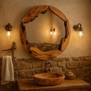 Espejo de Pared de Madera Hecho a Mano de Primera Calidad para Decoración del Hogar, Preparación de Maquillaje e Interiores Elegantes Disponible para la Venta - Product Image 6