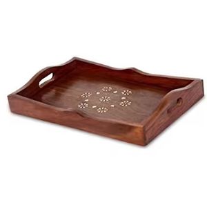 Bandeja de Servicio Moderna de Lujo con Incrustaciones de Resina, con Asa, 10x12 Pulgadas, Fácil de Limpiar, Vajilla para Servir Café en Restaurantes, Precio al por Mayor - Product Image 1