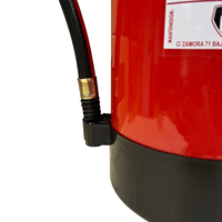 Extincteur portable CE 9 kg à poudre ABC sèche, cylindre en acier inoxydable, système de décompression intégré AUXI-FOC, flexible
