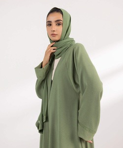 Abaya de style turc de haute qualité pour femmes musulmanes, en polyester, anti-UV, respirante, décontractée, manches longues, longueur cheville, toutes occasions - Product Image 5