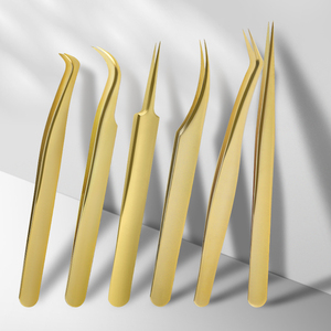 High Quality Stainless Steel Precision <b>Eyelash</b> Tweezers for False <b>Eyelash</b> Grafting Tool with <b>Applicators</b> - Product Image 3