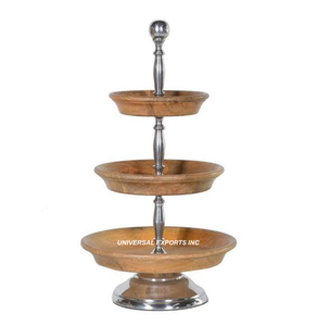 แท่นวางเค้กทำจากไม้ธรรมชาติทำมือแท่นวางเค้กทำจากไม้แฟนซี - Product Image 2