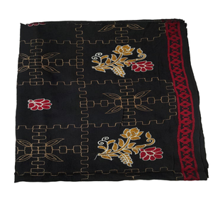 ผ้าคลุมไหล่ขนสัตว์พิมพ์ลายดอกไม้สำหรับผู้หญิง, ความยาวปานกลางสำหรับงานทางการและโอกาสพิเศษ - Product Image 1