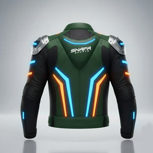 Veste en cuir de motard de haute qualité Logo personnalisé Veste en cuir élégante pour homme Veste en cuir de moto pour homme Nouvelle arrivée - Product Image 2