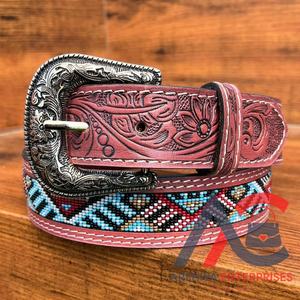 Venta al por mayor de moda, nuevos cinturones de cuentas de cuero mecanizados a mano de diseñador de lujo para cinturones de hebilla ajustable de cuero de vaca genuino Unisex - Product Image 1