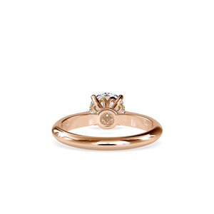 Elegante Anillo de Diamantes Solitario de Corte Brillante Redondo Natural en Oro de 14K y 18K para Mujer, para Compromiso - Product Image 3