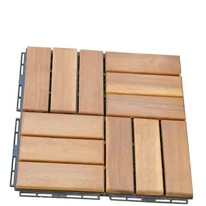 12 tốc độ thanh 300x300 mét Sản phẩm chất lượng cao Keo Gỗ decking gạch gỗ tếch sàn gạch công nghệ cao với chống trượt theo dõi