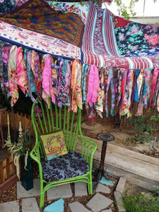 เต็นท์ผ้าบังแดดสำหรับปาร์ตี้,เต็นท์สไตล์โบฮีเมียนงานเย็บปะลายดอกไม้แนวฮิปปี้สำหรับงานแต่งงานสุดชิคๆใช้เวลาตั้งแคมป์ปิคนิค - Product Image 5