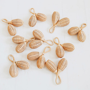 Listo para enviar mimbre natural bebé dentición juguete ratán sonajero mordedores regalo de Navidad para bebés recién nacidos - Product Image 5