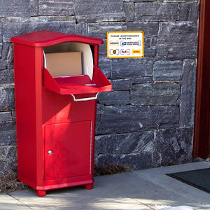 Letrero de entrega de paquete amarillo de alta calidad de aluminio | Letrero de patio | Rectángulo | 10x7 | Resistente a la decoloración - Product Image 4