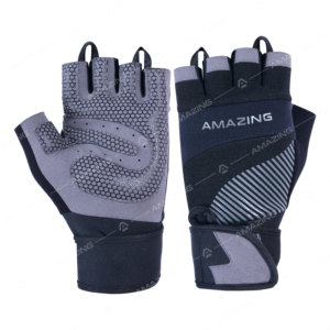 ถุงมือออกกำลังกายครึ่งนิ้วหนังนีโอพรีนสำหรับทุกเพศสายรัดข้อมือปรับได้ระบายอากาศได้ดีพร้อมกีฬายกน้ำหนักที่ดีที่สุด - Product Image 1