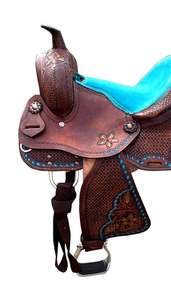 Selle Western de course de chevaux de style anglais en cuir durable en plastique Construction faite à la main Poignée confortable pour l'équitation Utilisation scolaire - Product Image 3