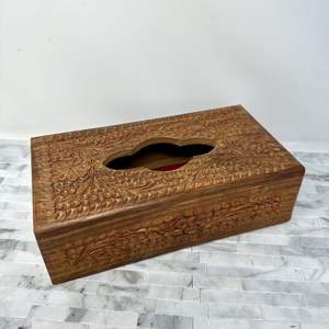กล่องทิชชู่ทำด้วยมือทำจากไม้สี่เหลี่ยมสำหรับเก็บของในครัวบ้านส่งตรงจากผู้ผลิต - Product Image 2
