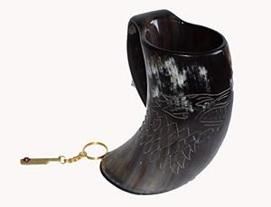 Tasse unique en corne de buffle, sculptée à la main, écologique, pour les fêtes de camping. - Product Image 3