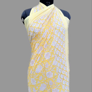 Pareo de Playa Ligero de Algodón 100% Puro con Estampado Floral Hecho a Mano en India, Ecológico, Talla Grande para Mujer, 1 Pieza - Product Image 1