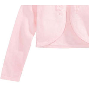 Cardigan in cotone rosa per bambina Bonnie Jean, taglia 6, con bordo floreale - Product Image 3