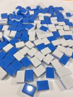 Tuiles de Mahjong Américaines Modernes Orange Personnalisées, Ensemble de 144 Tuiles Durables en Mélamine Transparente, Table de Mahjong pour Fêtes Familiales