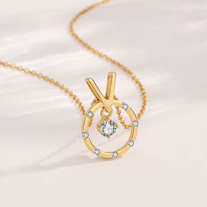 Nouveau Collier Pendentif Rond de Luxe pour Homme en Argent Sterling 925 Plaqué Or 18K avec Diamants – Vente en Gros 2025 - Product Image 4