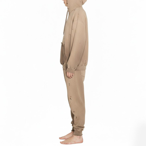 Custom Streetwear Oversized Sun Faded Tracksuit For Men Premium Quality Lightweight Sun Faded Men Pullover Tracksuits - Product Image 3
