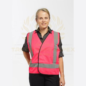 Chaleco con cierre de alta visibilidad de alta calidad, cinta reflectante nocturna, malla de poliéster impermeable, logotipo personalizable, para ropa de seguridad alta - Product Image 3