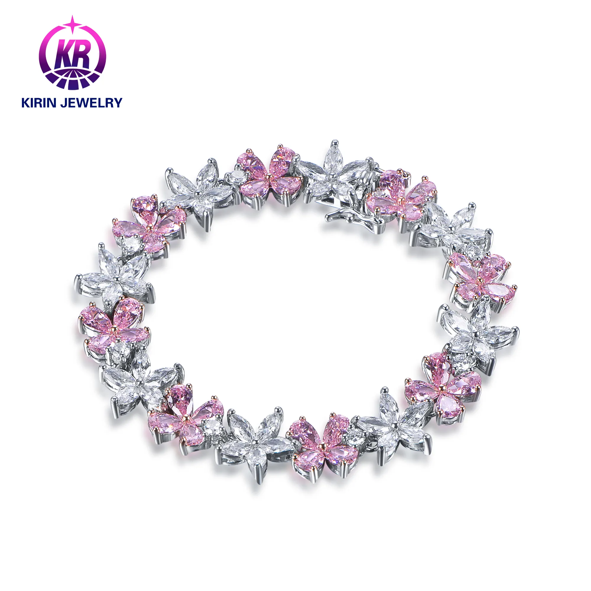 Bracelet en cristal 925 Sterling Silver Star Layer Women Bead Bracelet Bijoux de mode pour cadeaux Accessoires