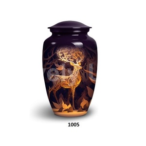 Urne funéraire de golf Magnifiquement peinte Soirée colorée La ronde de golf est un mémorial parfait pour un golfeur aimé Grande urne Sac gratuit - Product Image 5