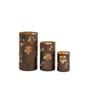 Portavelas votivo de metal rústico perfecto para casas de campo interiores vintage y comedores tradicionales - Product Image 4