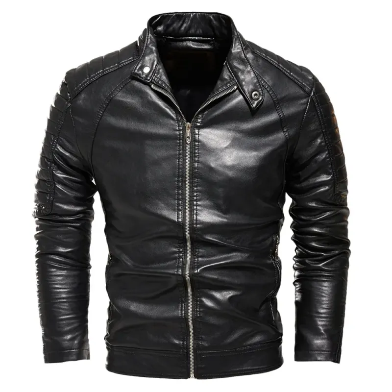 Último diseño de moda desgaste Regular Fit genuino moto chaquetas de cuero de los hombres de alta calidad chaqueta de cuero para la venta