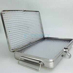 Nouvel arrivage : Plateau de stérilisation en acier inoxydable de haute qualité, réutilisable, léger, pour instruments manuels, certifié CE pour hôpitaux - Product Image 4