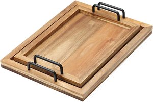 Vente en gros de bois avec poignée en métal, nouveau design pour mariage et vaisselle de cuisine, plateau de service pour hôtel et restaurant - Product Image 6