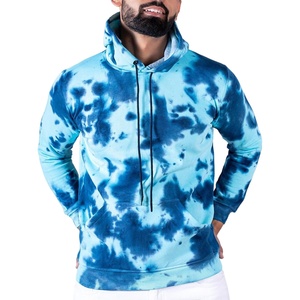 Sudadera con Capucha Tie-Dye 100% Algodón Hecha a Medida para Hombre, Diseño Sólido, Estilo Casual Urbano, Cuello con Capucha, Otoño, Hip Hop, Ecológica - Product Image 1