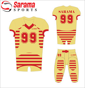 Uniformes de football américain en sergé de sublimation Sialkot à prix réduit pour hommes avec design personnalisé, - Product Image 3